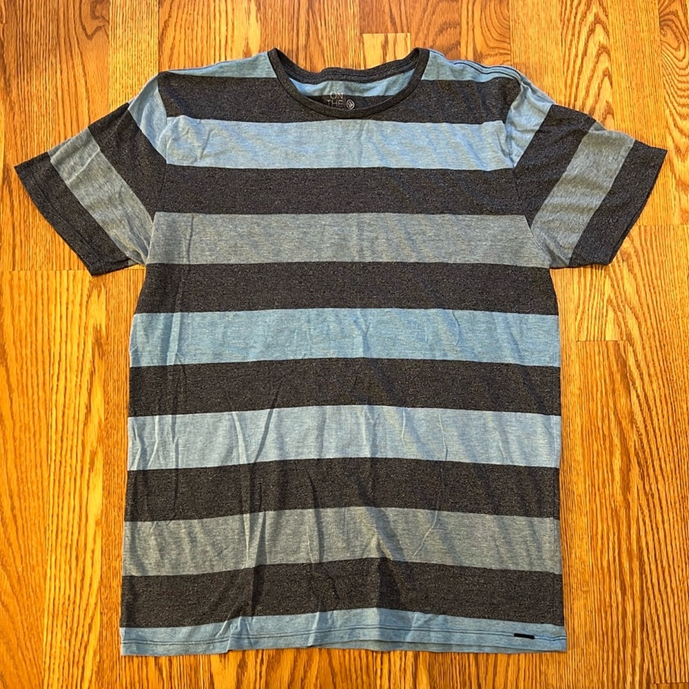 On the Byas striped tee